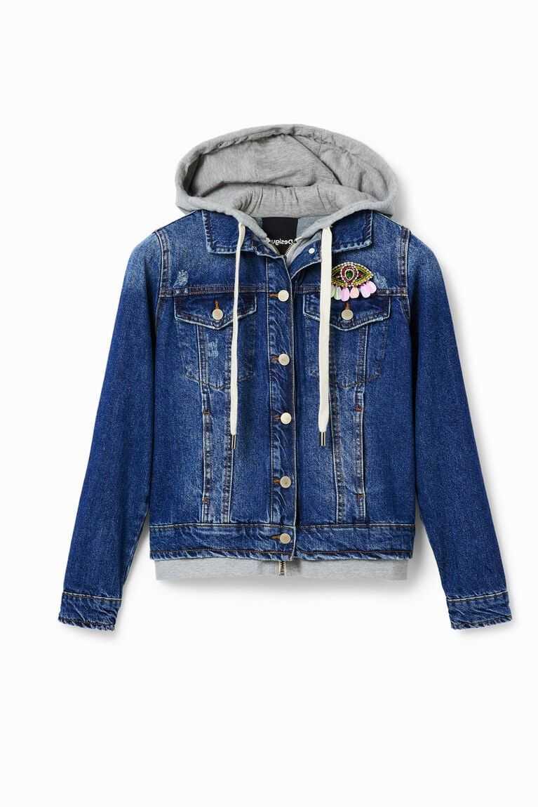 Chaquetas Desigual Encapuchado denim Mujer | NYP723598