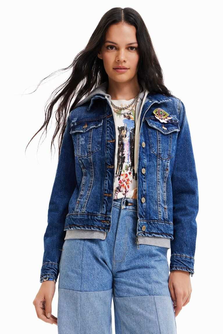 Chaquetas Desigual Encapuchado denim Mujer | NYP723598