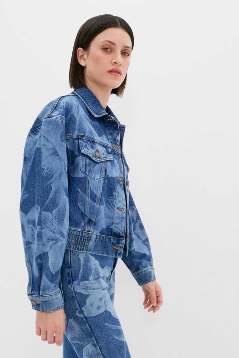 Chaquetas Desigual Floral denim Mujer | VKP351672