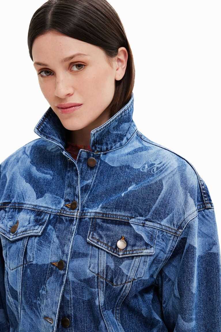 Chaquetas Desigual Floral denim Mujer | VKP351672