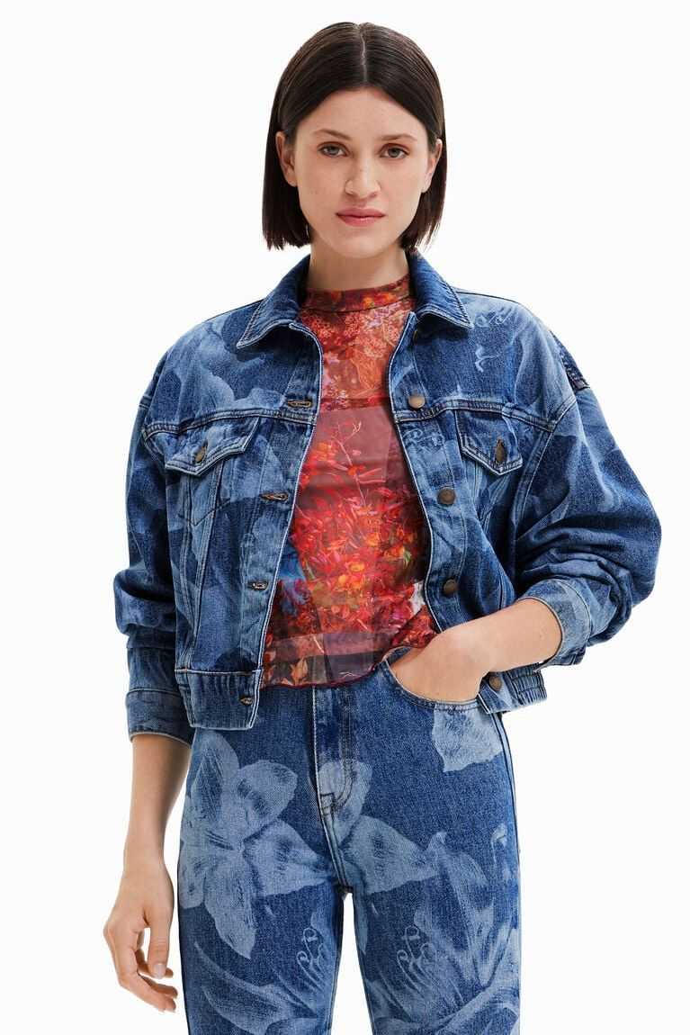 Chaquetas Desigual Floral denim Mujer | VKP351672