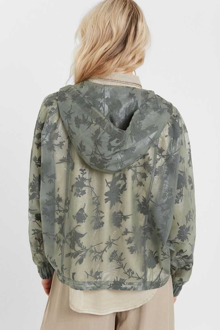 Chaquetas Desigual Floral transparent windbreaker Mujer | INK319274