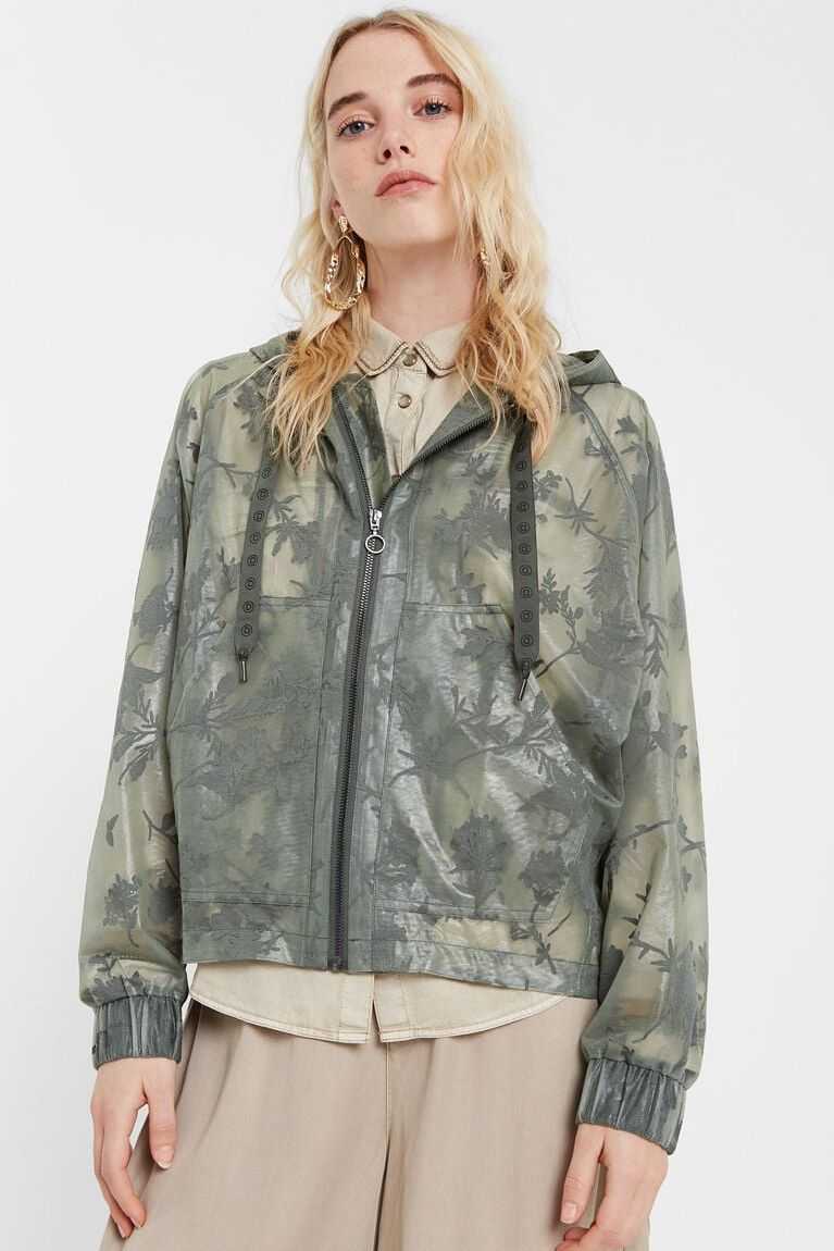 Chaquetas Desigual Floral transparent windbreaker Mujer | INK319274