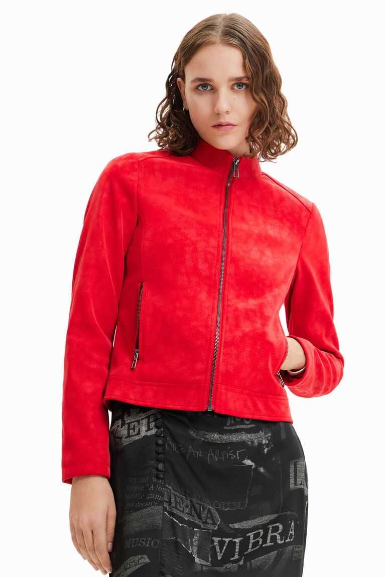 Chaquetas Desigual Gamuza-effect biker Mujer | RKI683192