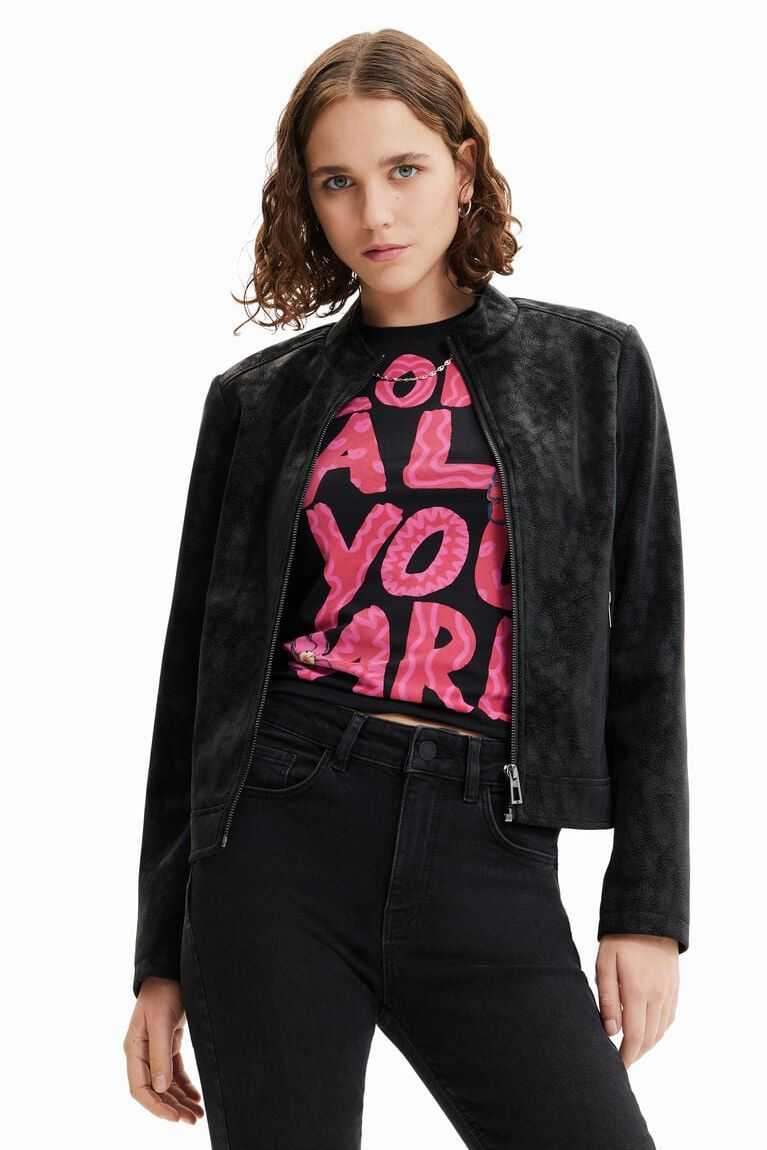 Chaquetas Desigual Gamuza-effect biker Mujer | VOT602431