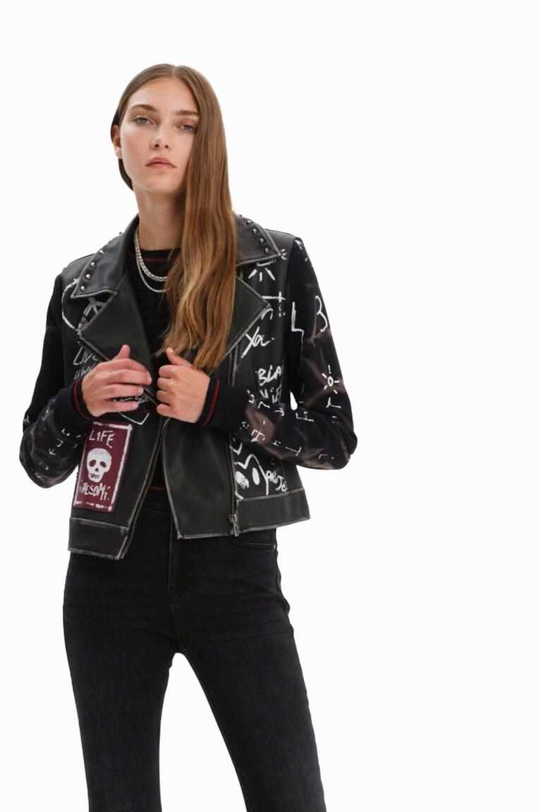 Chaquetas Desigual Híbrido biker Mujer | XIF874159