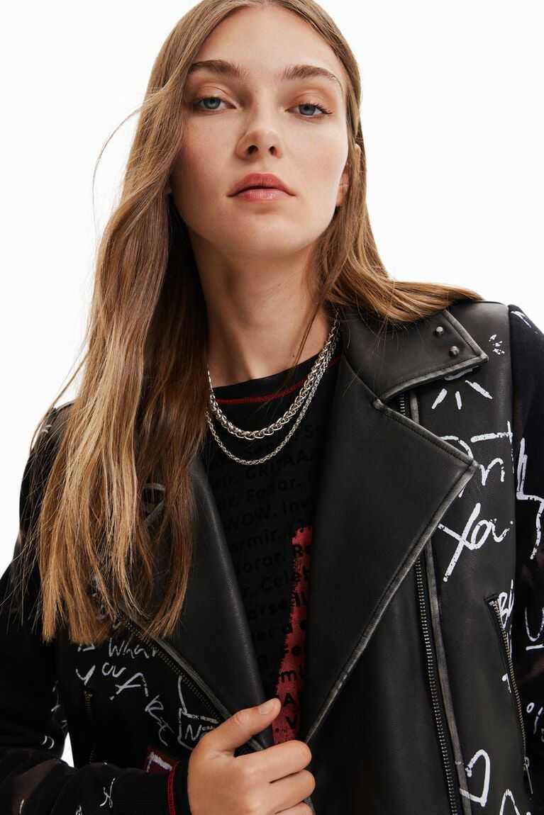 Chaquetas Desigual Híbrido biker Mujer | XIF874159