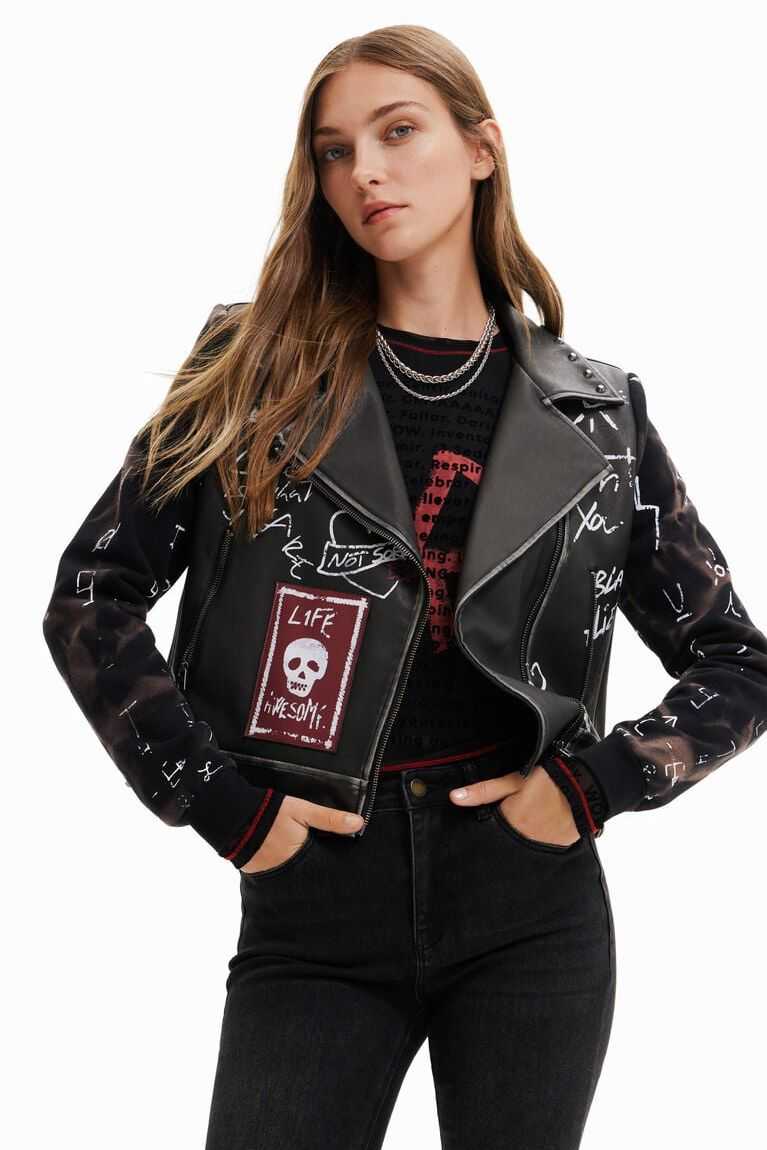 Chaquetas Desigual Híbrido biker Mujer | XIF874159