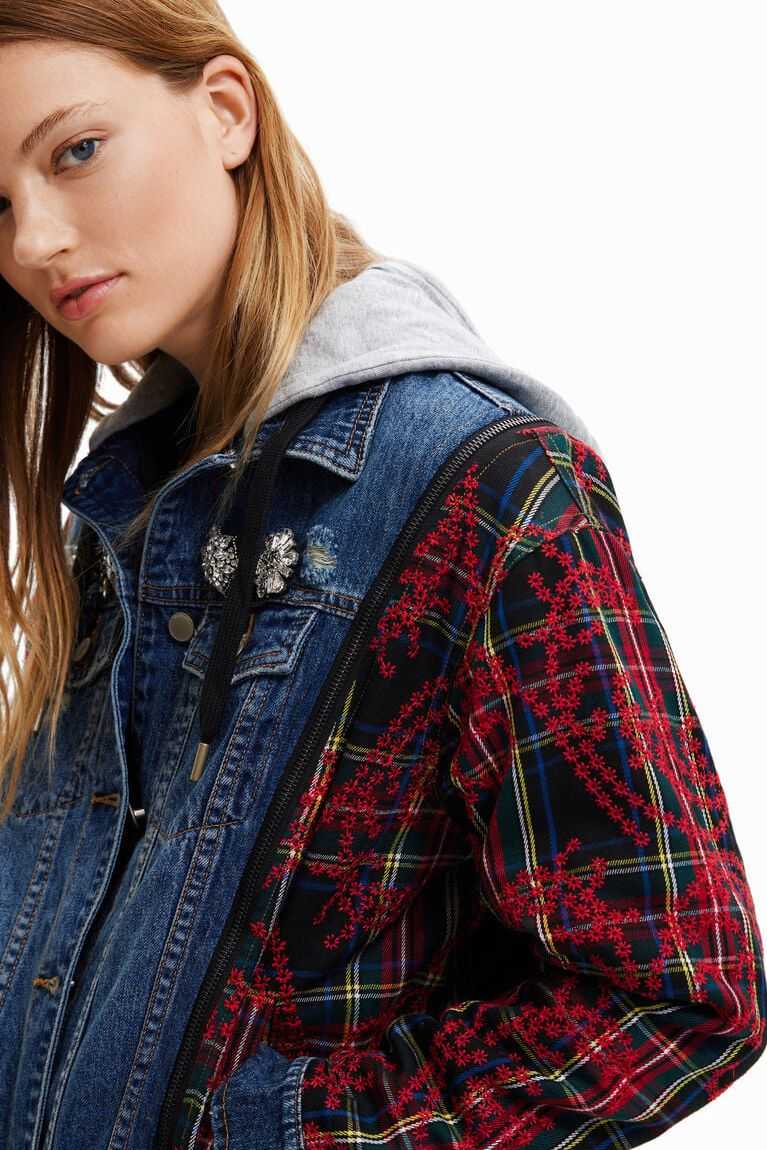 Chaquetas Desigual Híbrido denim Mujer | MIQ036289