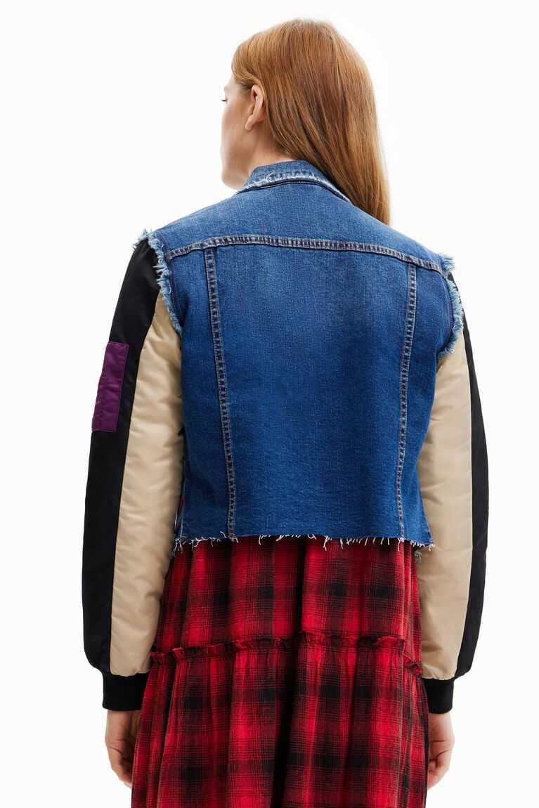 Chaquetas Desigual Híbrido denim bomber Mujer | TOH590874