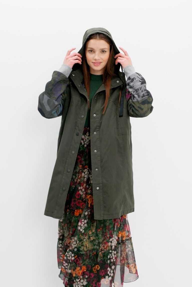 Chaquetas Desigual Híbrido long parka Mujer | KDT401853