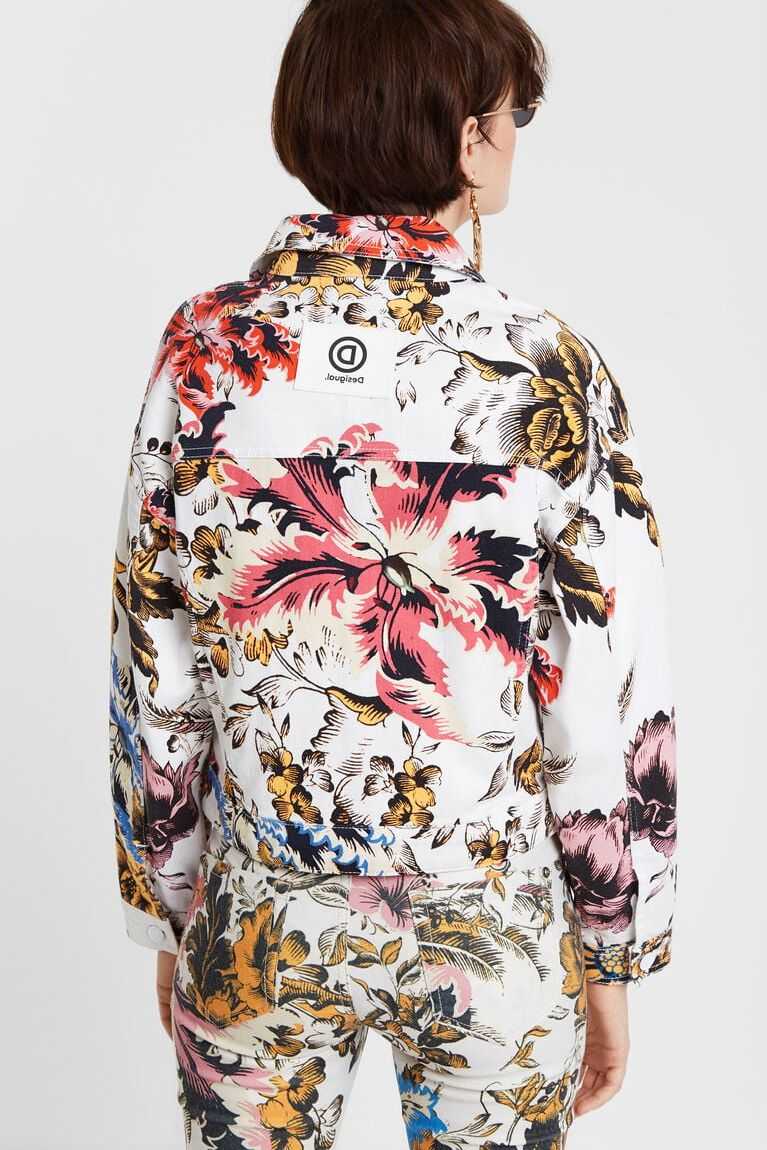 Chaquetas Desigual Jacket with Hawaiian floral print Mujer | PVZ809436