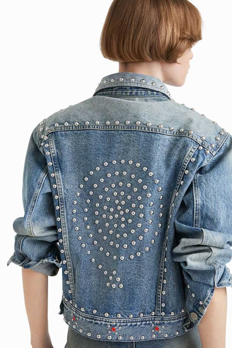 Chaquetas Desigual Johnson Hartig studded denim Mujer | JML043189