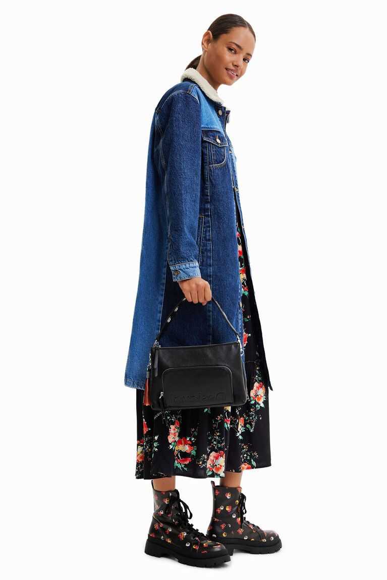 Chaquetas Desigual Long padded denim Mujer | HVD906374