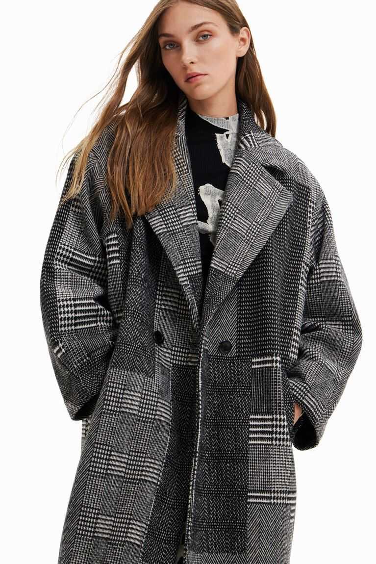 Chaquetas Desigual Long patchwork wool Mujer | ADY451276