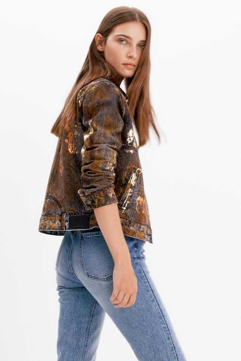 Chaquetas Desigual Metallic denim trucker Mujer | MYL570863