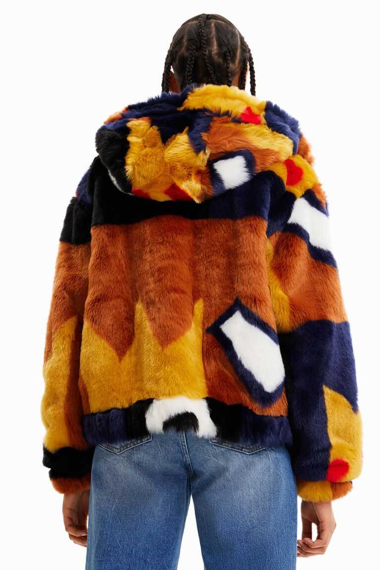 Chaquetas Desigual Oversize plush Mujer | DYW735482