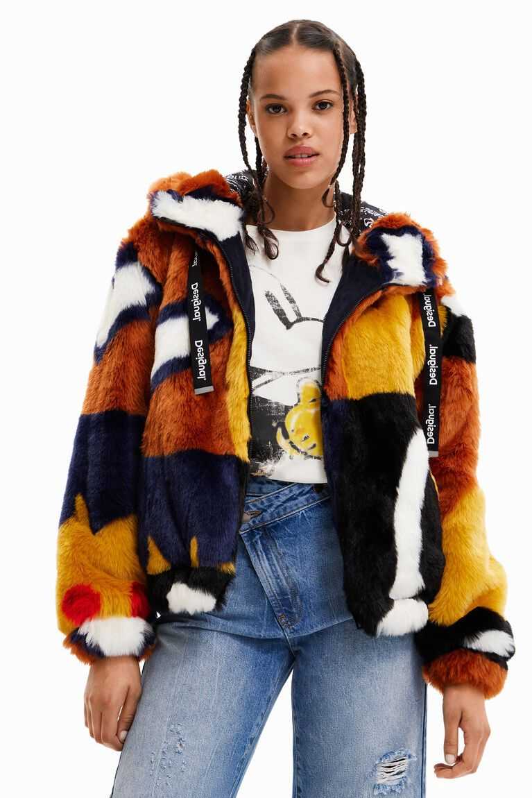 Chaquetas Desigual Oversize plush Mujer | DYW735482