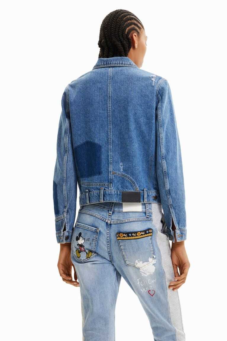 Chaquetas Desigual Patchwork denim Mujer | UCW461239