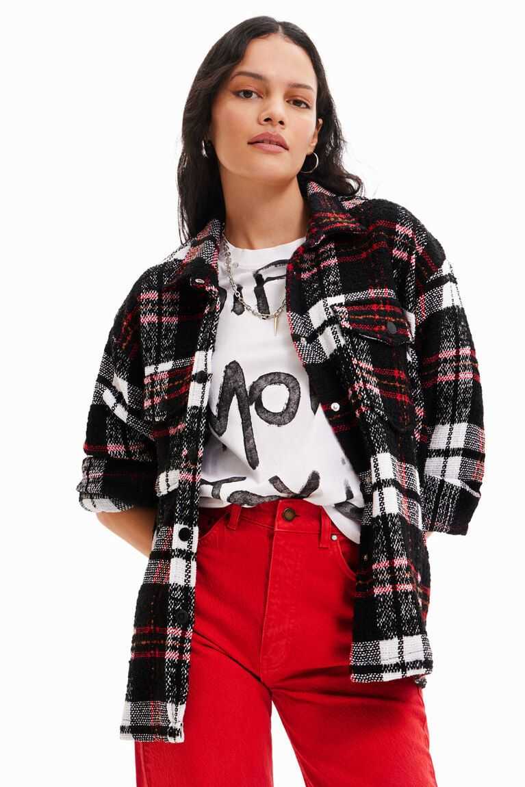 Chaquetas Desigual Plaid straight Mujer | BWR075461