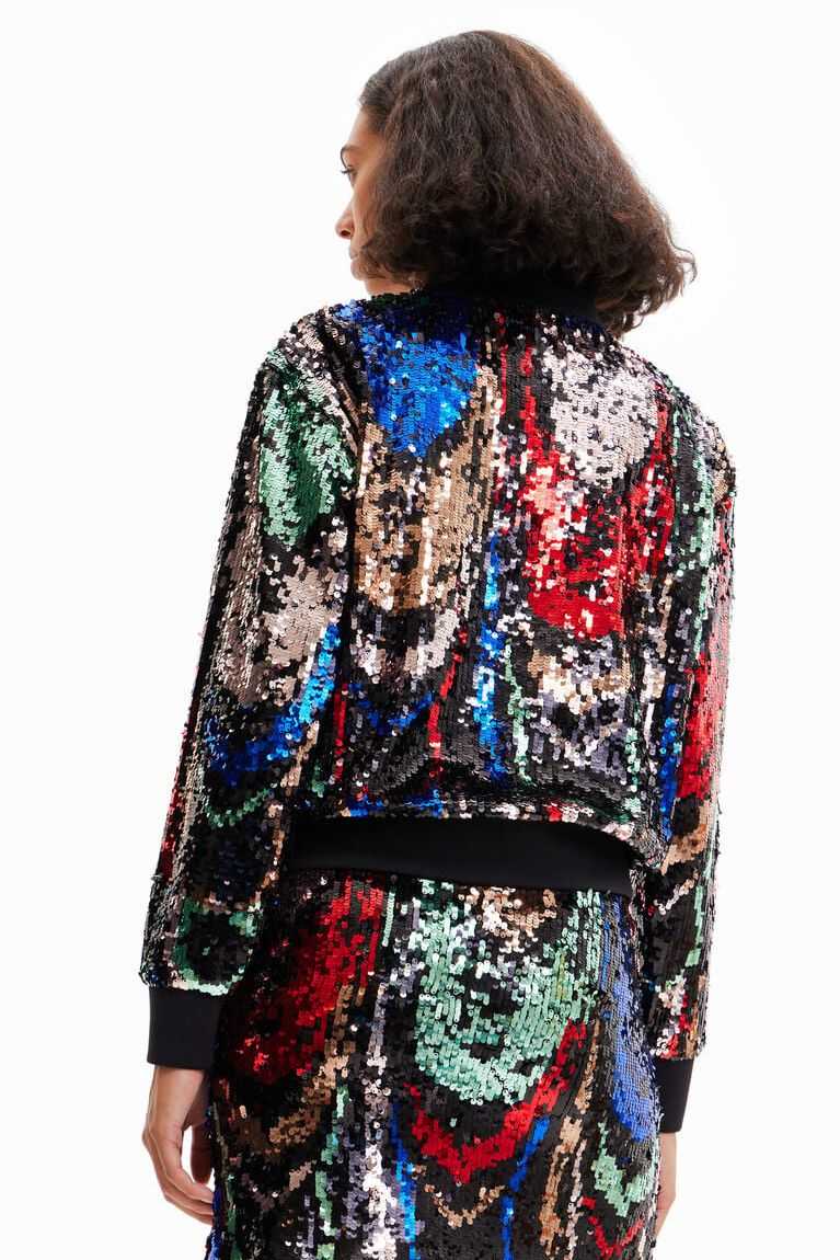 Chaquetas Desigual Sequin bomber Mujer | ZKH918537