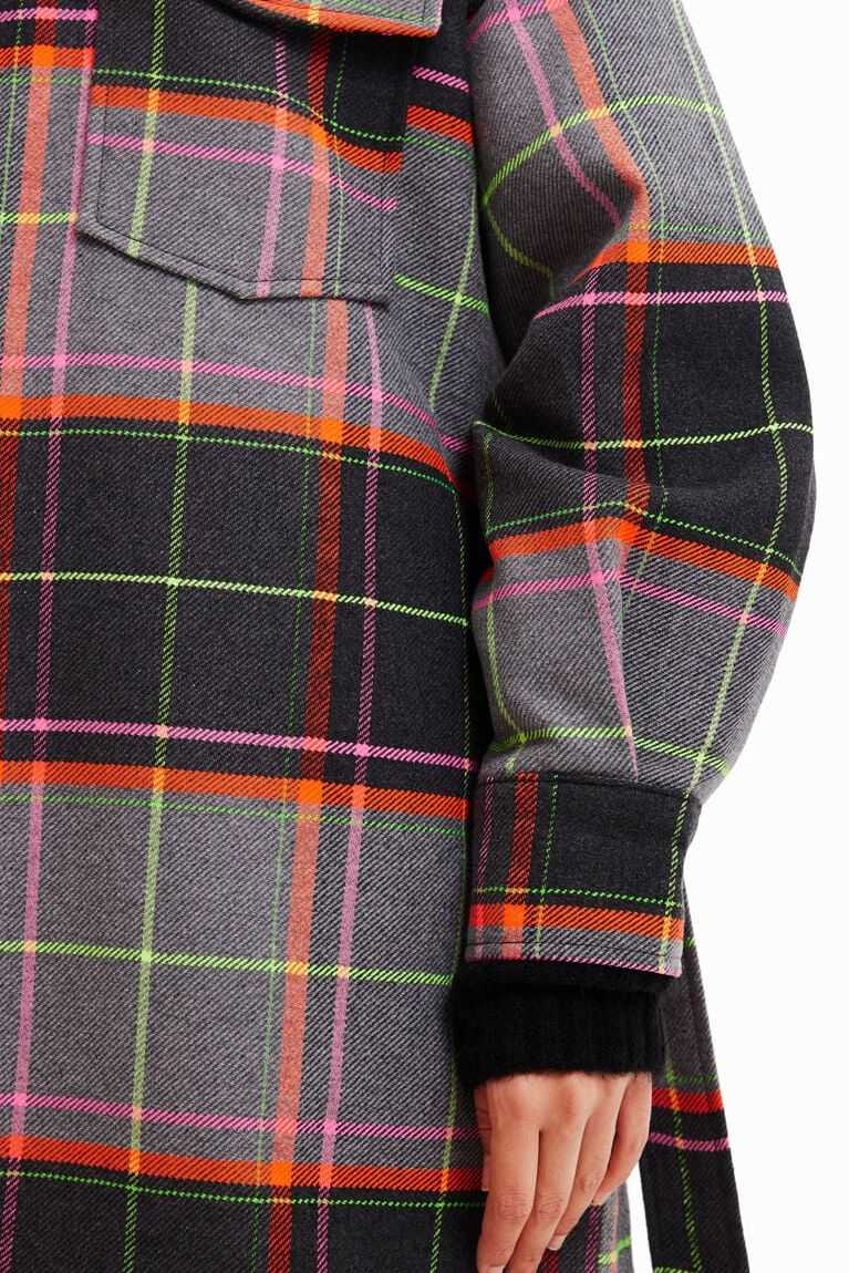 Chaquetas Desigual Tartan overshirt Mujer | VCH107869