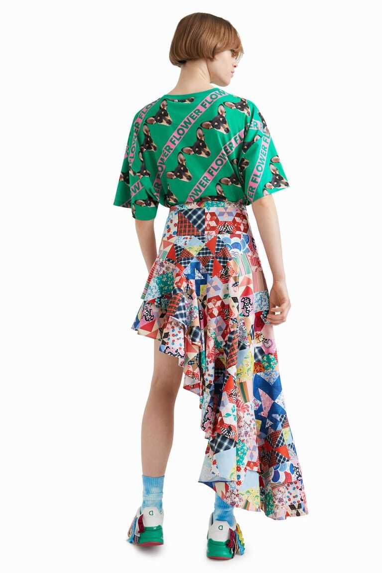 Falda Desigual Johnson Hartig asymmetric patchwork Mujer | DEL162973