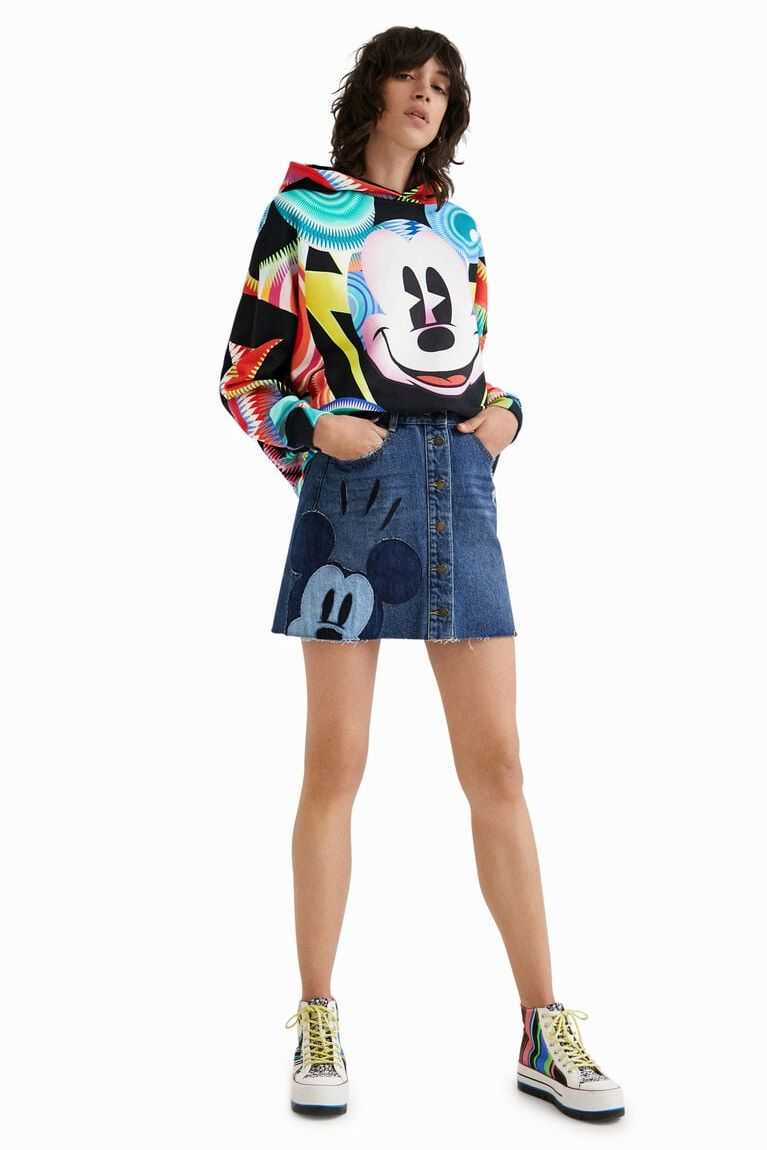 Falda Desigual Mickey Mouse patchwork miniskirt Mujer | DZG849713