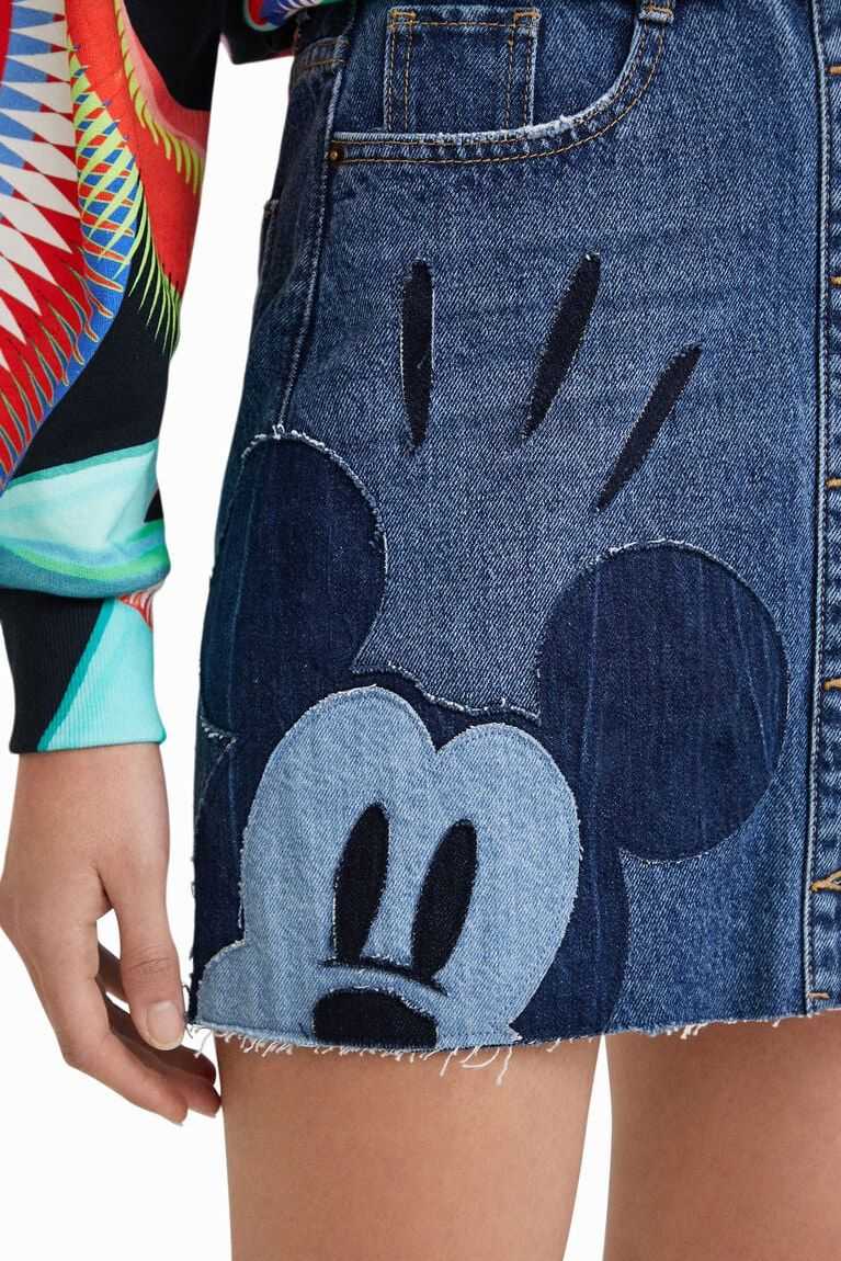 Falda Desigual Mickey Mouse patchwork miniskirt Mujer | DZG849713