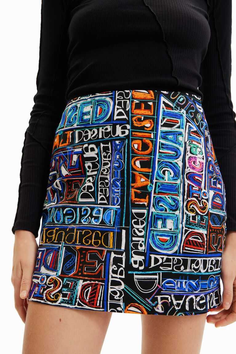 Falda Desigual Slim arty logo mini Mujer | SEF237908