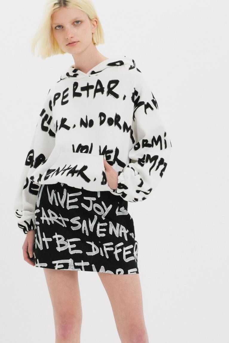 Falda Desigual Slim mini with text Mujer | BZU827435