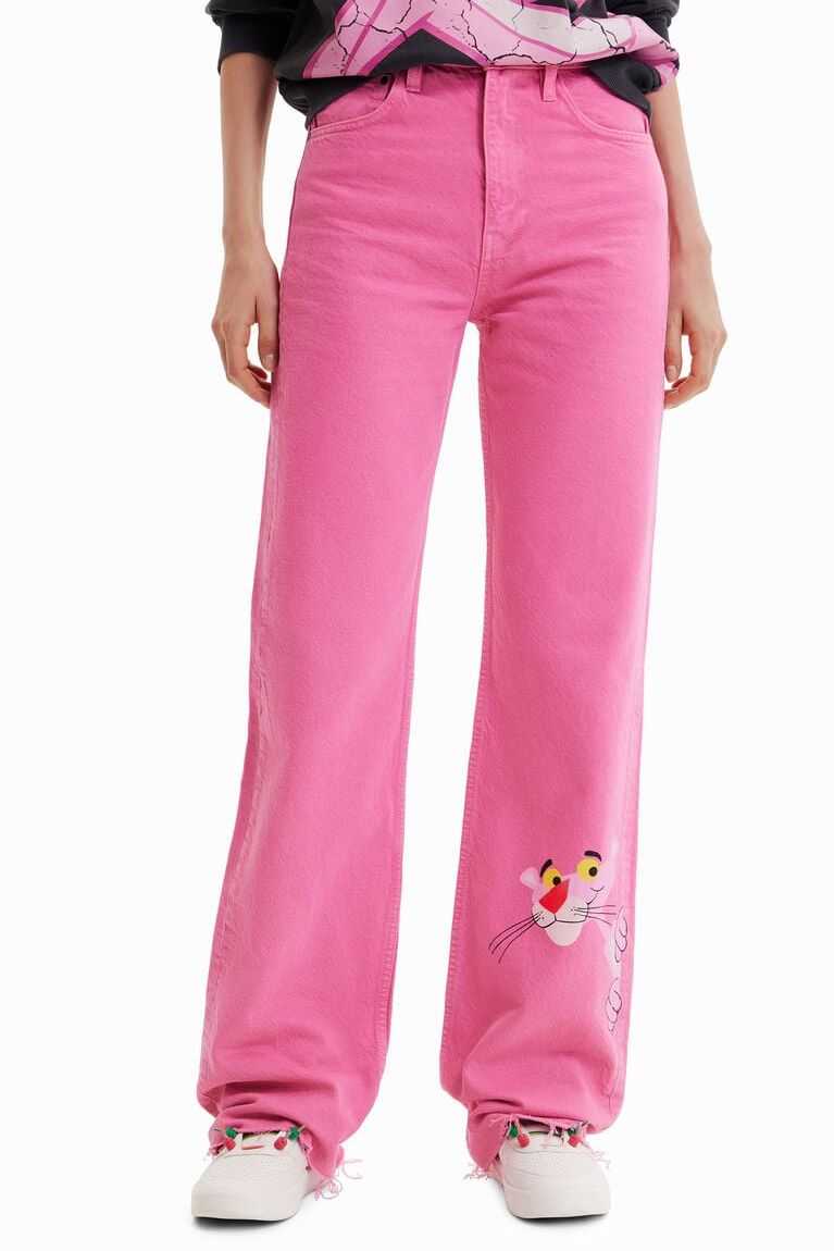 Jeans Desigual Anchos-leg Pink Panther Mujer | GBE274503