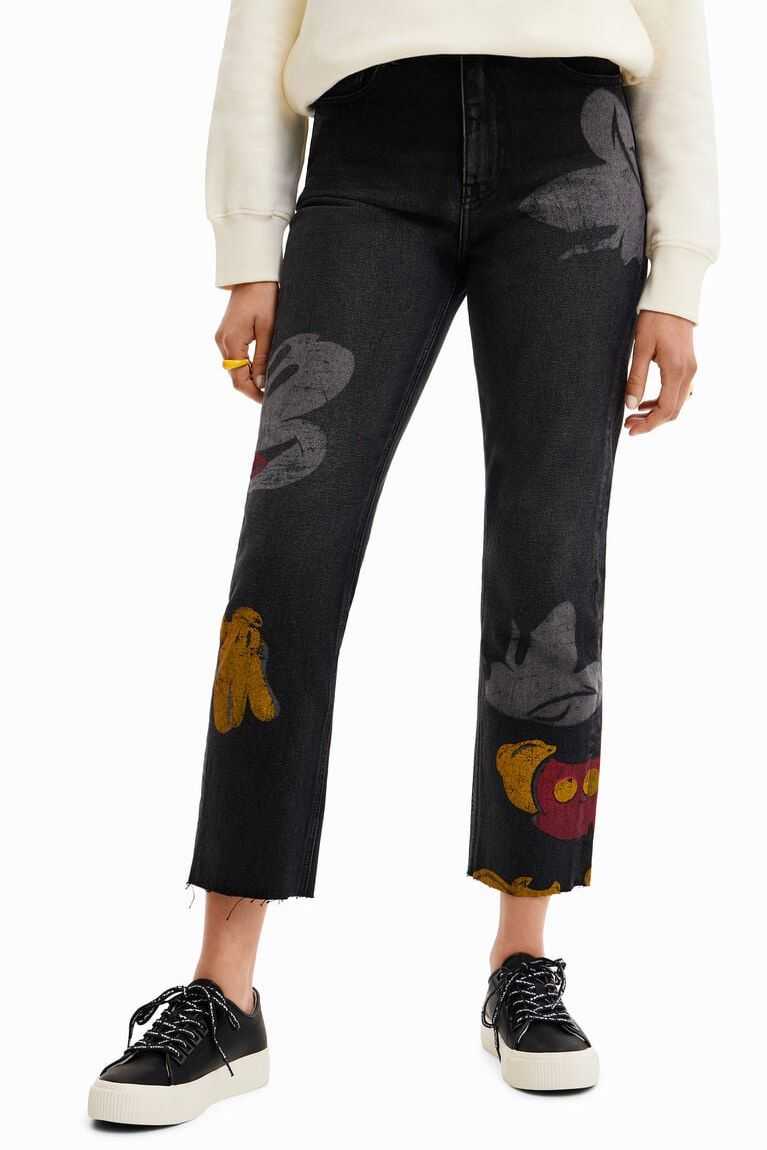 Jeans Desigual Directo cropped Disney's Mickey Mouse Mujer | VUG821349