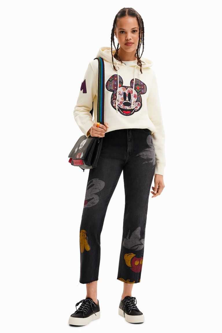 Jeans Desigual Directo cropped Disney\'s Mickey Mouse Mujer | VUG821349