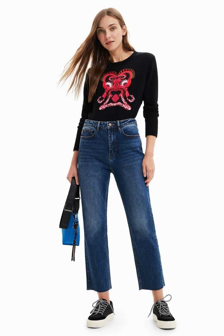 Jeans Desigual Directo cropped Mujer | WKA924315