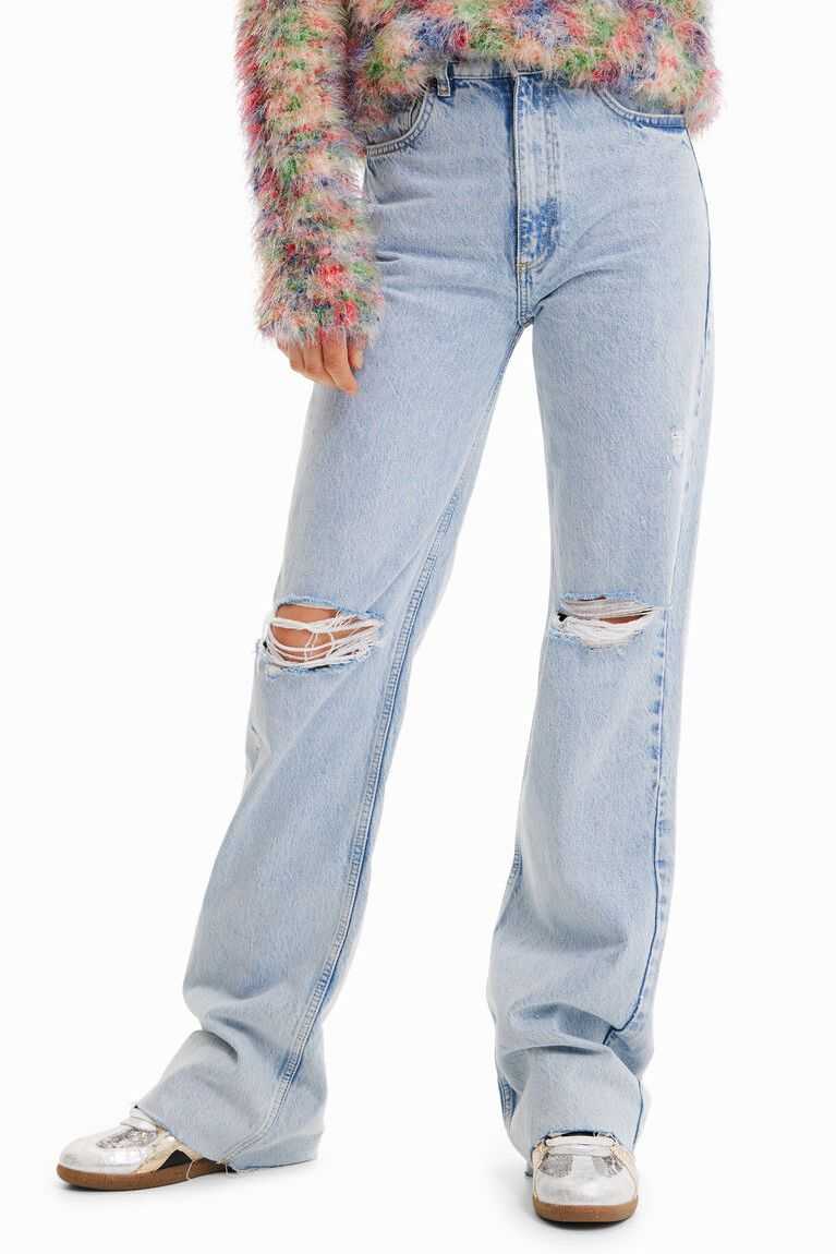 Jeans Desigual Distressed wide leg Mujer | ZXS738601