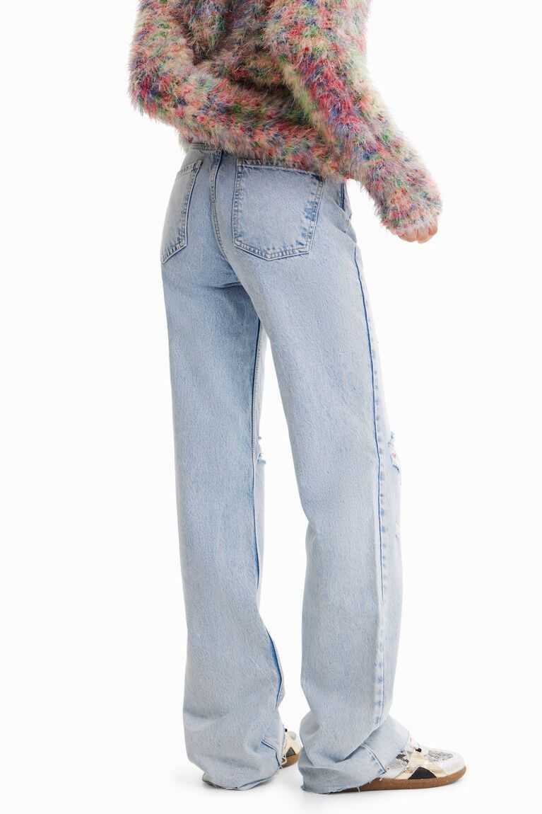 Jeans Desigual Distressed wide leg Mujer | ZXS738601