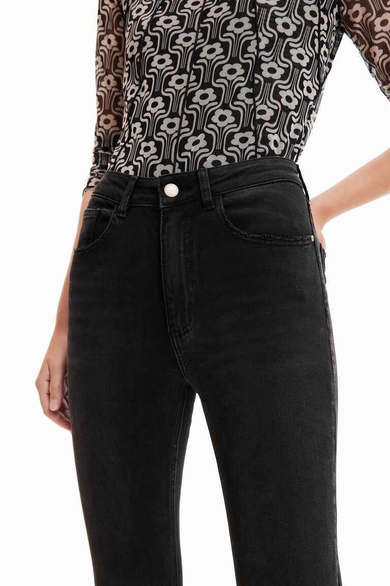 Jeans Desigual Embroidered cropped flare Mujer | JVR563917