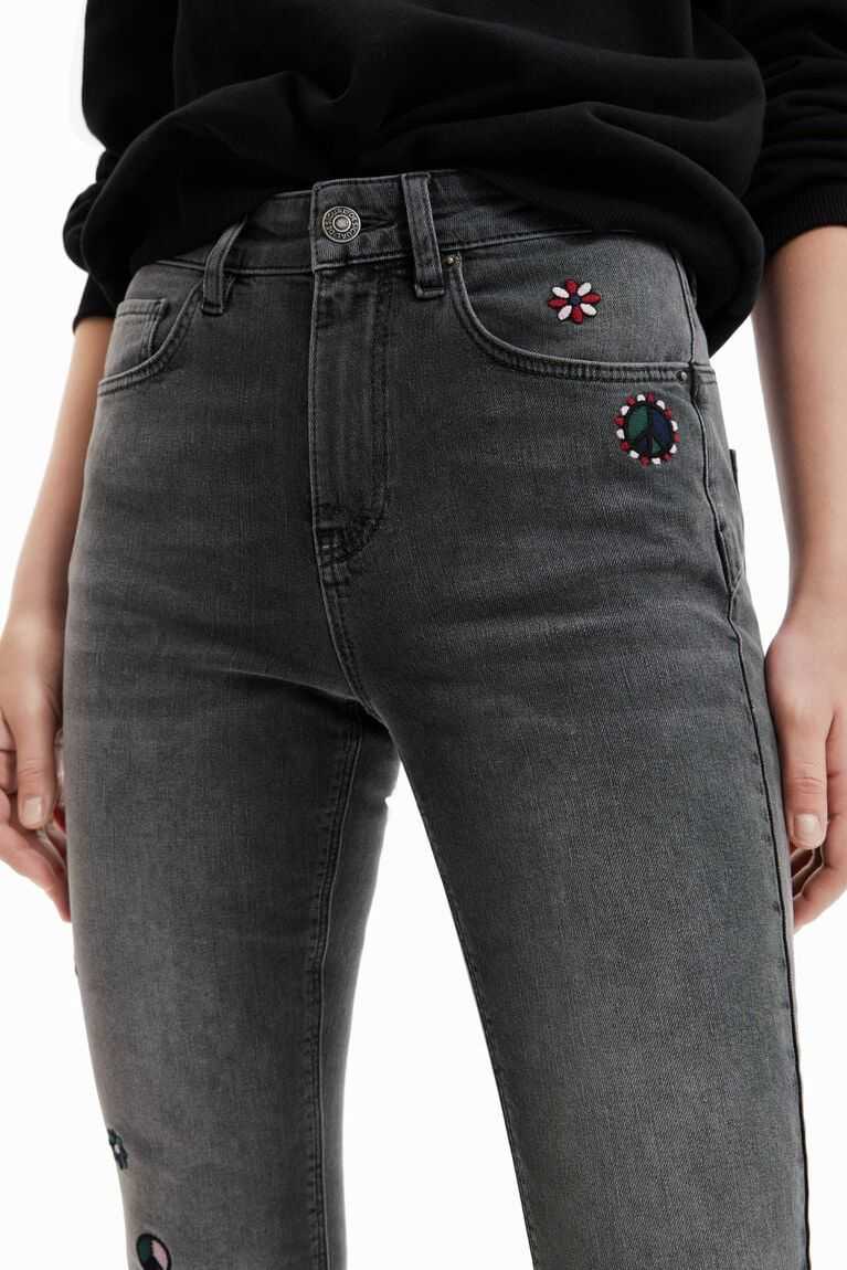 Jeans Desigual Embroidered skinny push-up Mujer | NIW563197