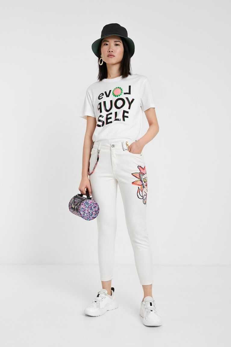 Jeans Desigual Flaco illustration Mujer | LVS537804