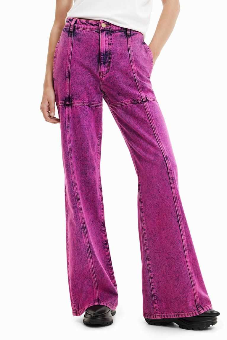 Jeans Desigual Maitrepierre wide-leg acid wash Mujer | RVI541063