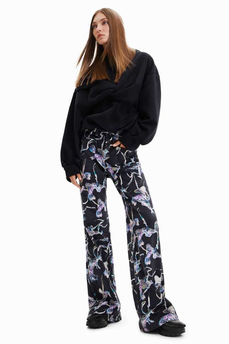 Jeans Desigual Maitrepierre wide-leg trousers Mujer | OUL021385