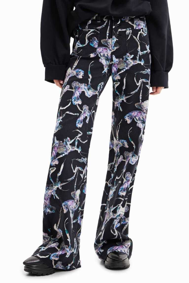 Jeans Desigual Maitrepierre wide-leg trousers Mujer | OUL021385