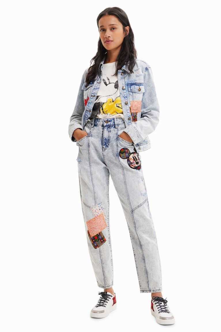 Jeans Desigual Relaxed featuring Disney's Mickey Mouse Mujer | GVK672938