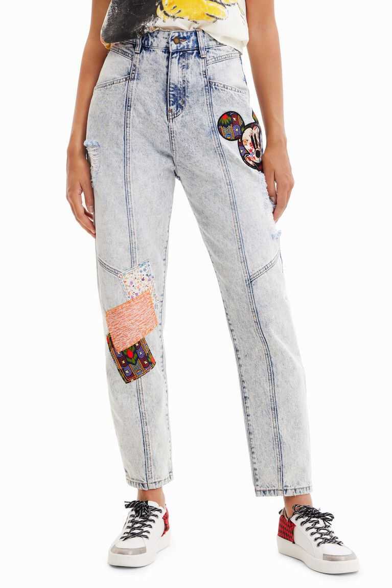 Jeans Desigual Relaxed featuring Disney\'s Mickey Mouse Mujer | GVK672938