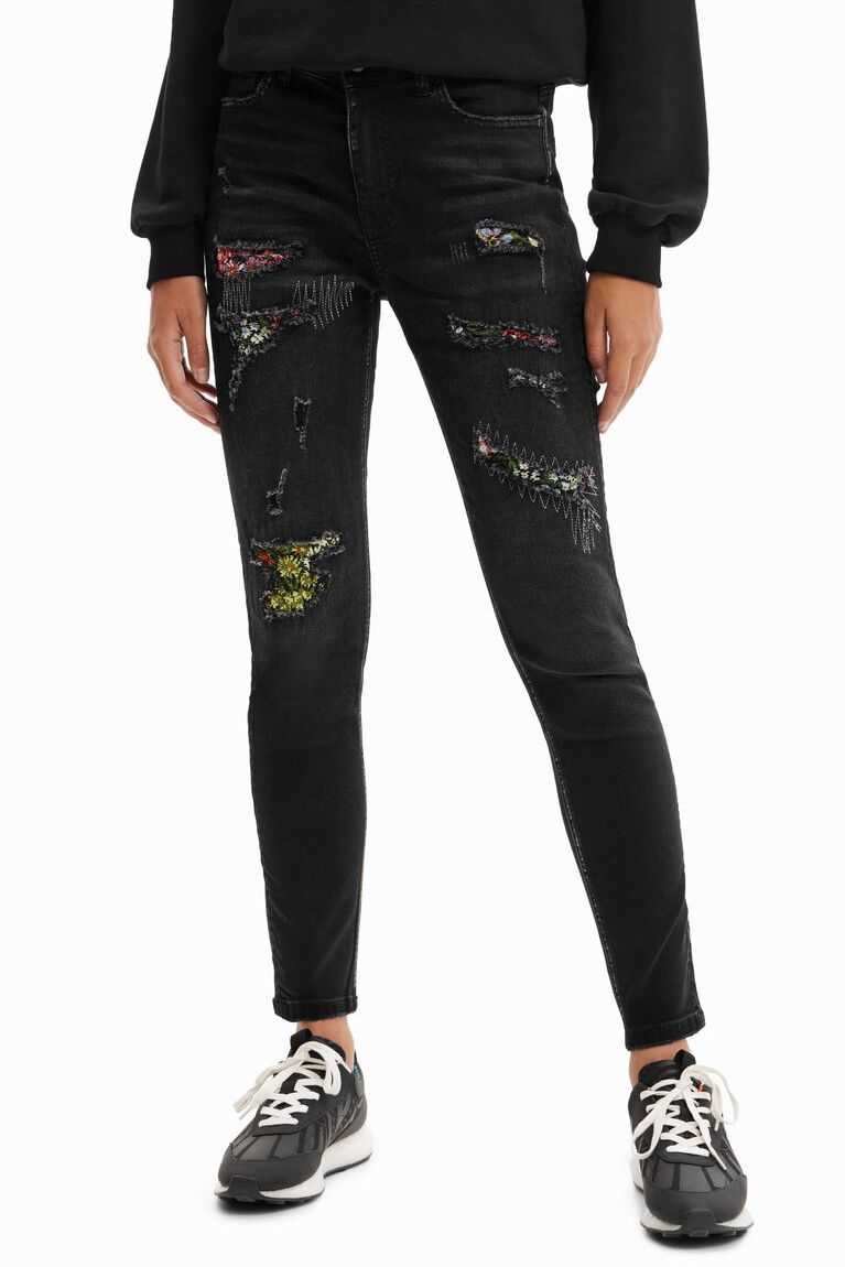 Jeans Desigual Ripped skinny Mujer | KCF086253