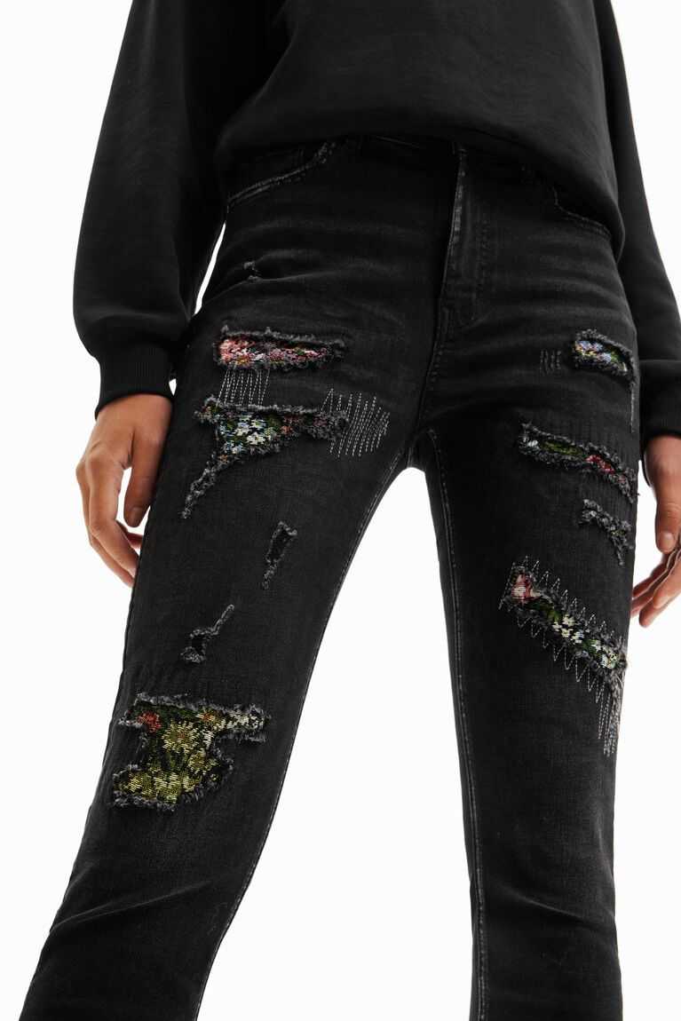 Jeans Desigual Ripped skinny Mujer | KCF086253