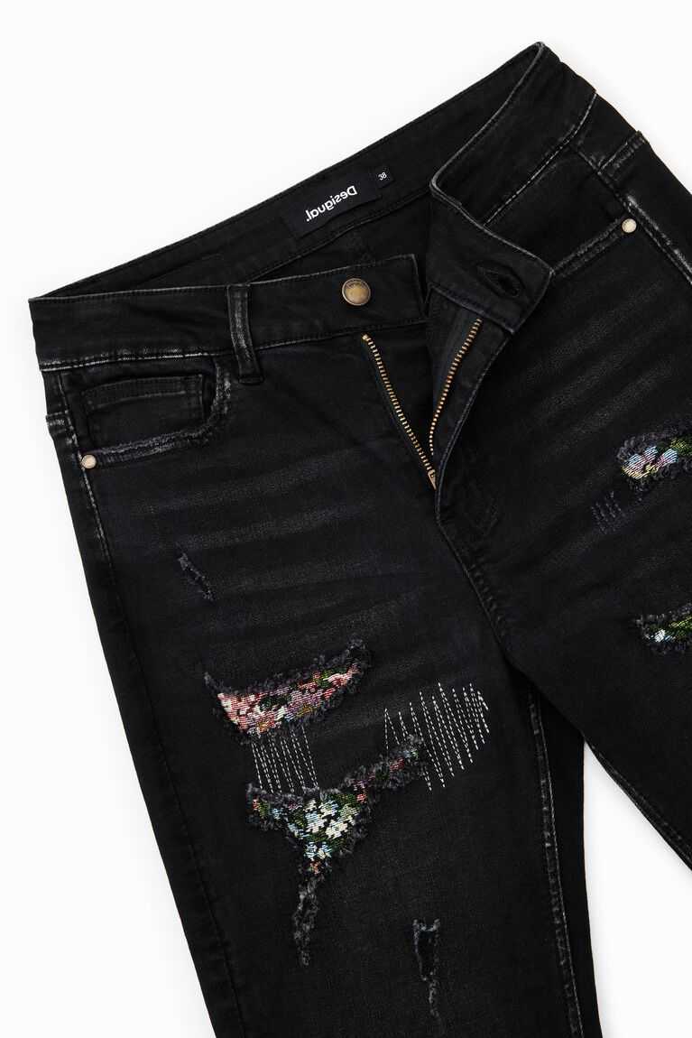 Jeans Desigual Ripped skinny Mujer | KCF086253