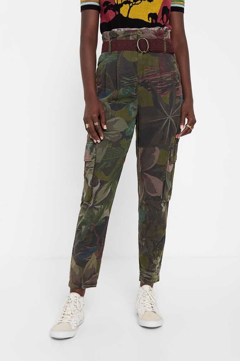 Leggins Desigual Floral Tencel cargo trousers Mujer | WPH592610