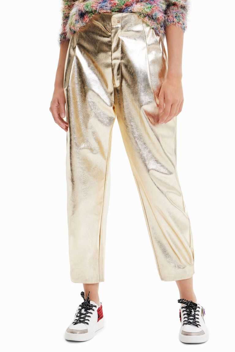 Leggins Desigual Metallic-effect slouchy trousers Mujer | RGS426053